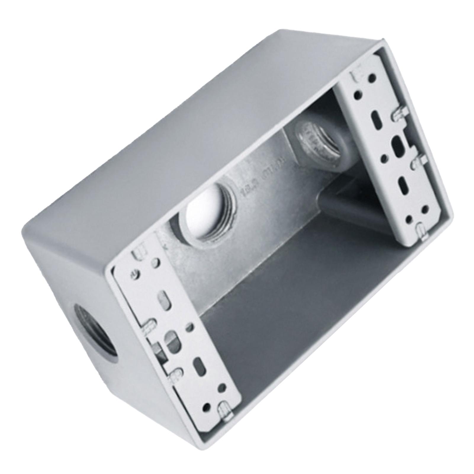 

Weatherproof Electrical Outlet Cover Bundle 1 Gang Open Mounted Aluminum Die Cast Waterproof Bottom Junction Box 1B50‑3