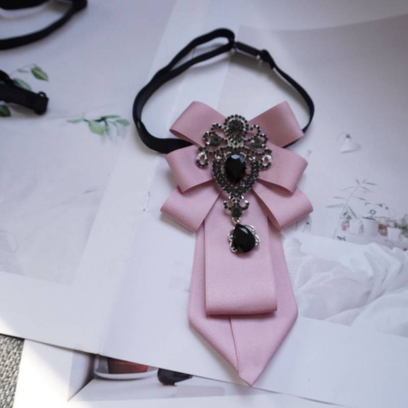 Unisex Bow Tie With Rhinestone Decorations For Men And Women