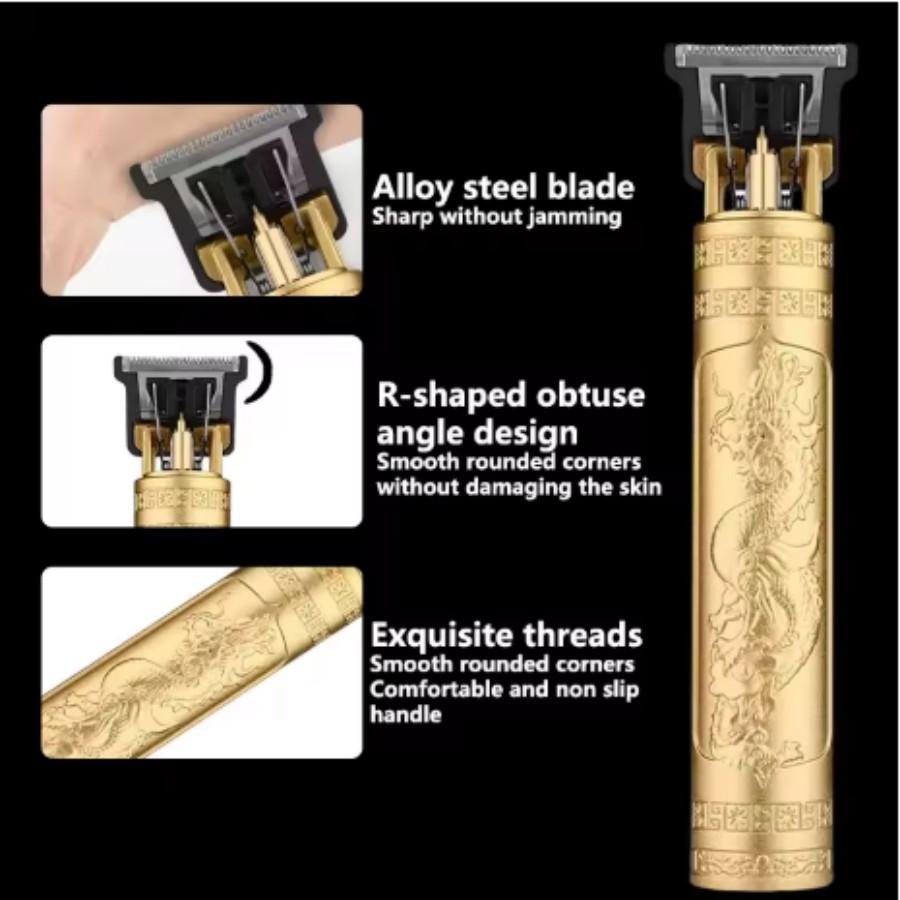 Beard trimmer set, USB rechargeable cordless electric hair clipper set, sharp blades, with 4 indicator combs.