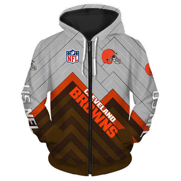 Europäischer und amerikanischer Herren- und Damen-Pullover mit Digitaldruck NFL-Fußball durchgehender Reißverschluss Kapuzenpullover, Strickjacke