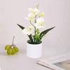 5 Heads Artificial Butterfly Orchid Potted Bonsai Home Garden Balcony Desktop Bedroom Living Room Decoration Fake Plants Bonsai