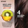 Streax Gel Hair Colour for Women and Men Natural Brown 150ml Pack of 1 Ammonia Free Long Lasting