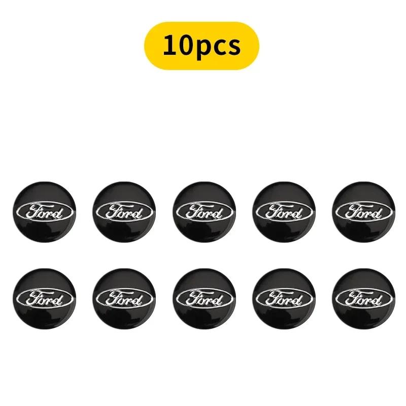 New 2026 Car Sticker For Ford 14mm/21mm Aluminum Car Remote Key Shell Emblem Sticker For Ford S Max Ford Focus Mk2 Mk3 Fiesta Mk