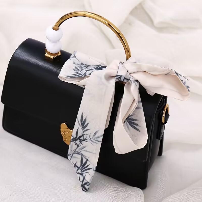 Women Casual Chinese Ink Painting Hair Band Headwear Scarves