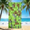 1Pc Abstract Cubic Beach Towel, Quick Dry, Multi-Use for Beach Pool Gym Yoga Home Travel, Christmas, Halloween, Xmas Gift M928311
