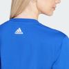 Adidas X Farm Rio Collaboration Letter Geometric Pattern Printed Round Neck Short Sleeve Drop Shoulder T-Shirt Women T-Shirt Blue IQ4485