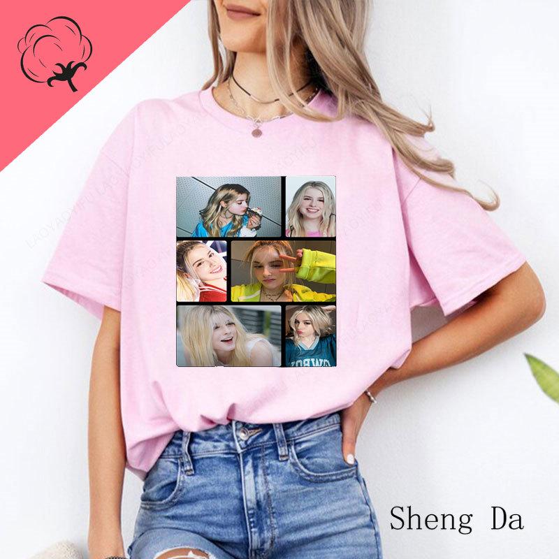 Kpop Vcha Camisetas Cotton Oneck Hot Sale Korean Popular Clothes KG Kendall Keylee Camila Aesthetic Graphic Printed T Shirts