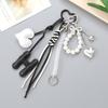 Cute Bag Charm Pendant Keyring Alphabets Heart Braided Rope Keychain Bag Charm for Backpack Purse Handbag Decoration