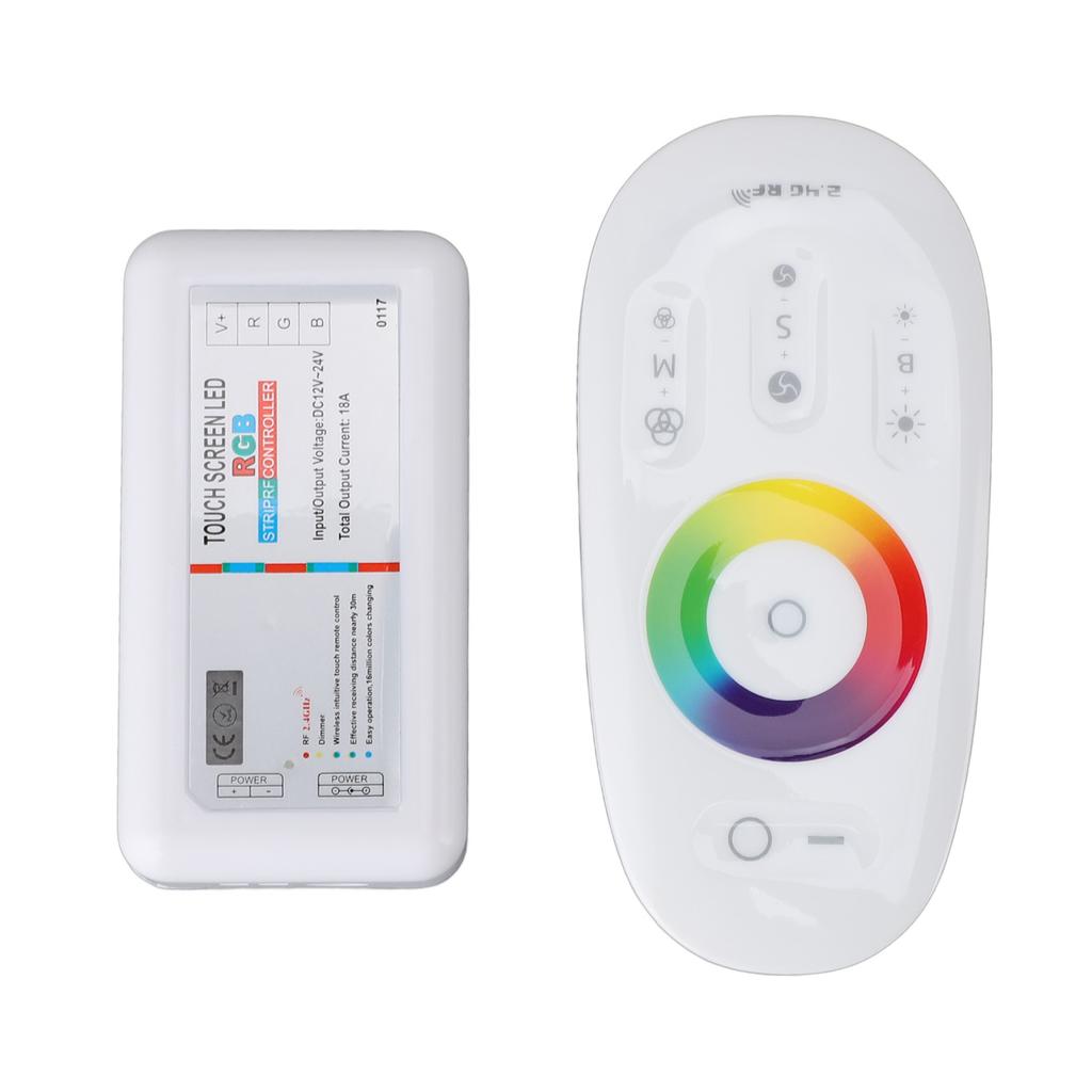 RF LED Remote Controller 3 Channels Constant Voltage 2.4G Wireless Touch LED RGB Dimmer Controller DC12‑24V