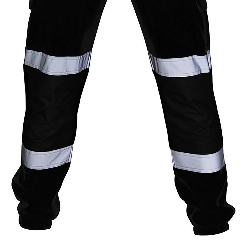 Men Road Work High Visibility Overalls Casual Splicing Casual Trouser Pants