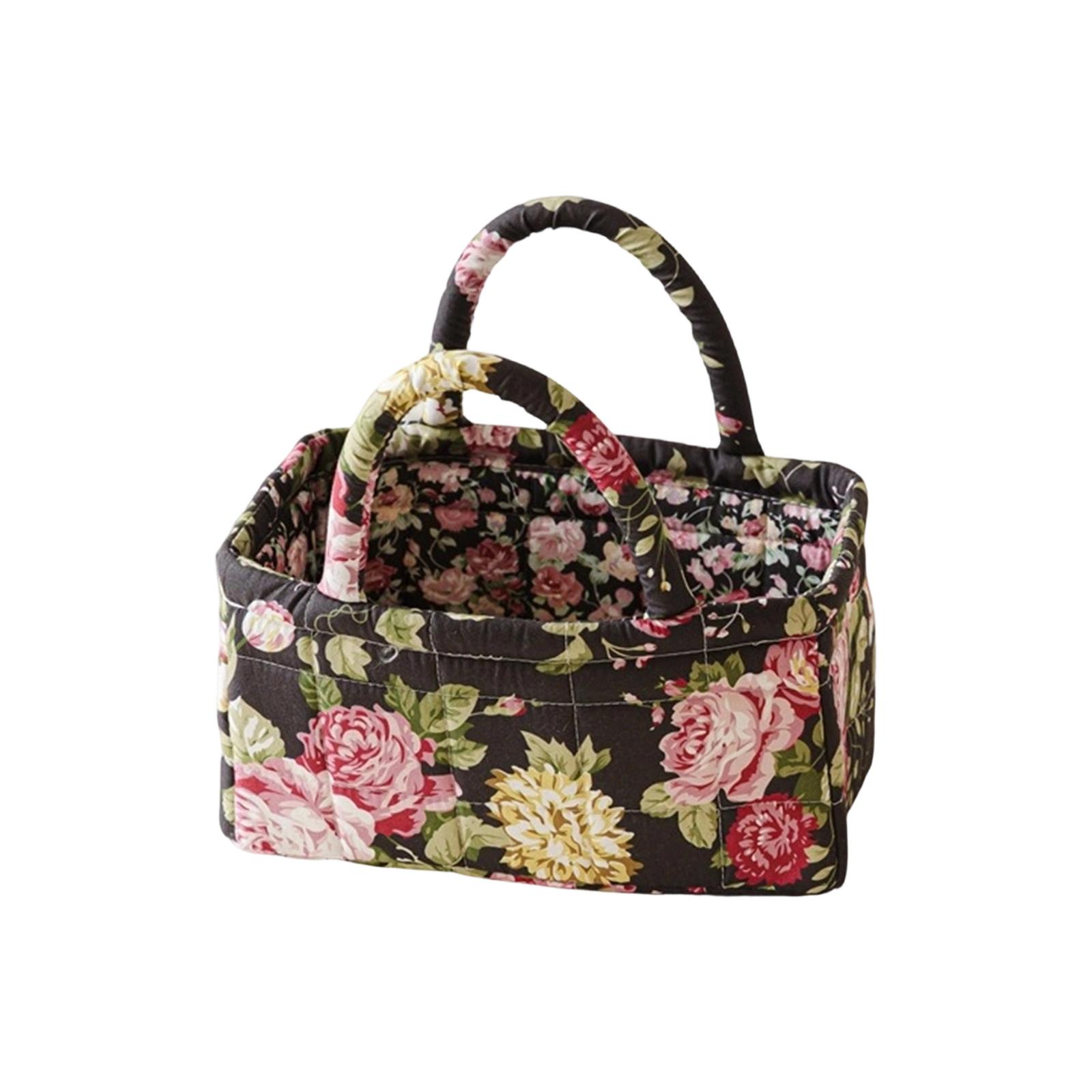 

Small Home Fabric Miscellaneous Storage Basket, Korean Portable Underwear Organizing Frame Storage Basket One Size