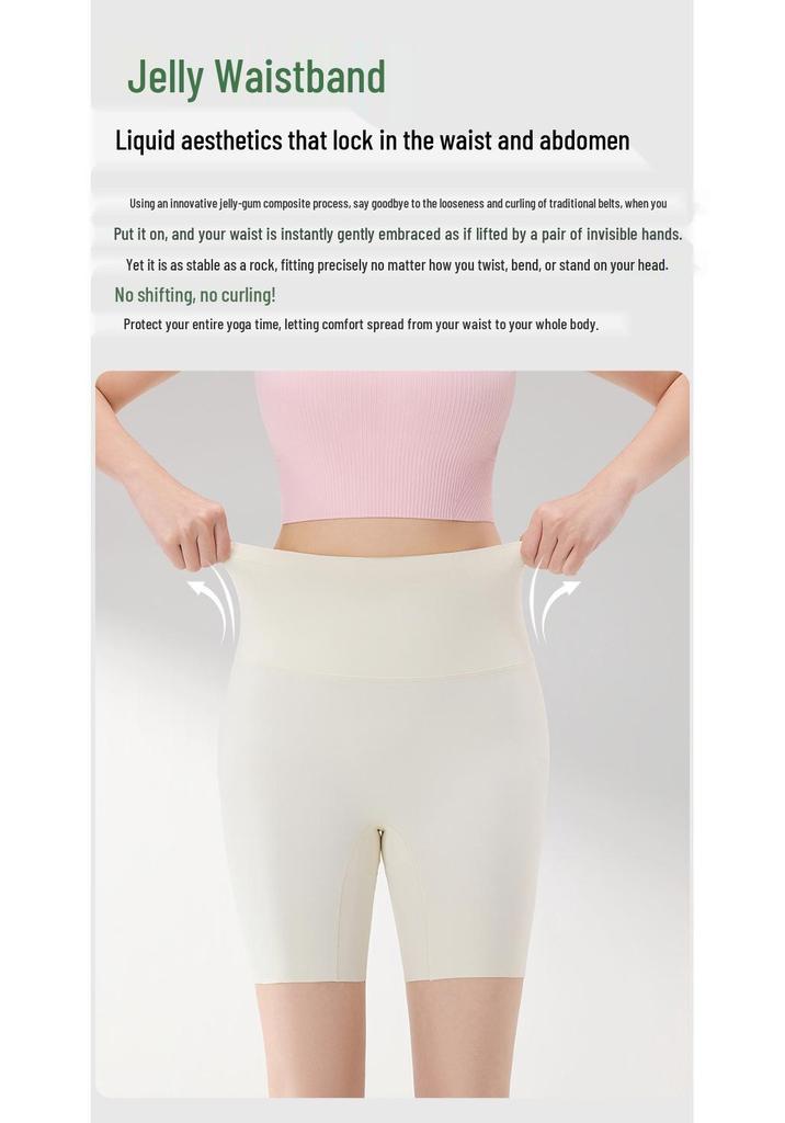 Three-Point High-Waisted Yoga Shorts for Women - Tummy Control, Butt Lifting, Anti-Exposure Fitness Base Layer