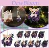 2023 Cross-border New Product Dog In Purple Rose Car Ornament Christmas Healing Series Personalized Christmas Tree Decoration