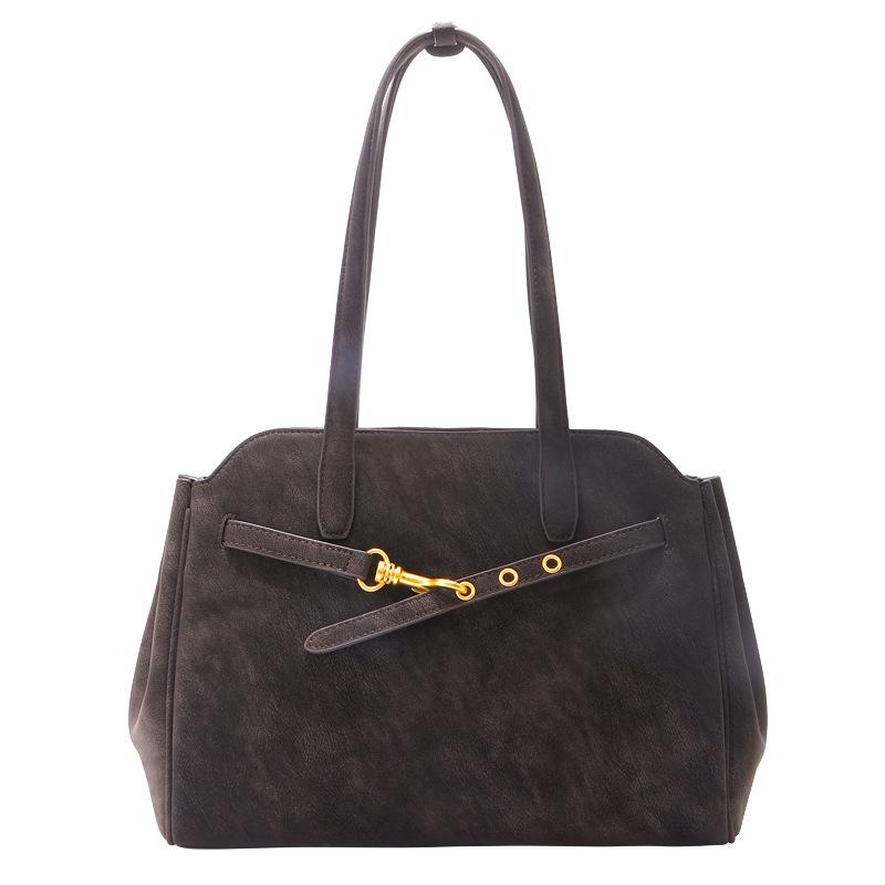 Large capacity tote bag women s retro cowhide underarm bag premium leather niche commuter portable shoulder bag 32*13*24.5cm