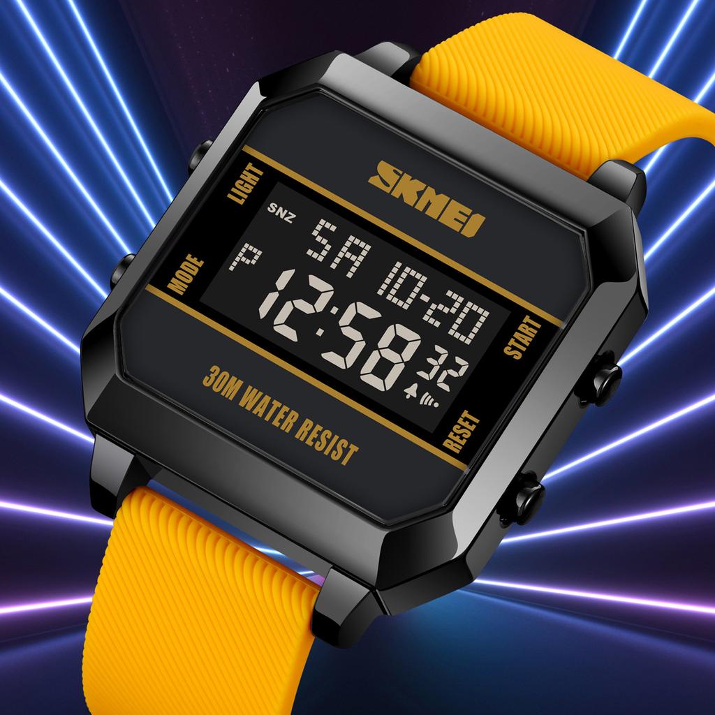 Skmei Digital Watch for Men Women 30M WR Backlight Wrist Watches 1/100 Second Stopwatch Daily