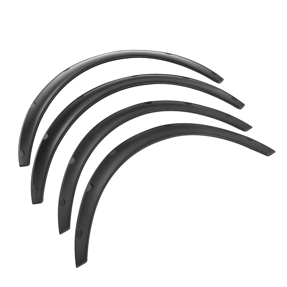 4pcs Flexible Fender Flares Wide Wheel Arches Splatter Guards Matte Black Universal Car Parts