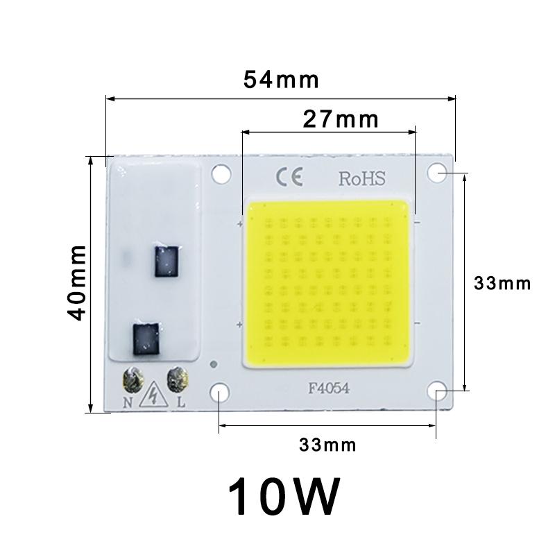

COB LED Лампа Чип AC 220V Светодиодная Лампа 10W 20W 30W 50W IP65 Высокая Мощность Умный IC DIY Прожектор Лампа Прожектор Наружный Чип Лампы KTY AC 220V&Warm White