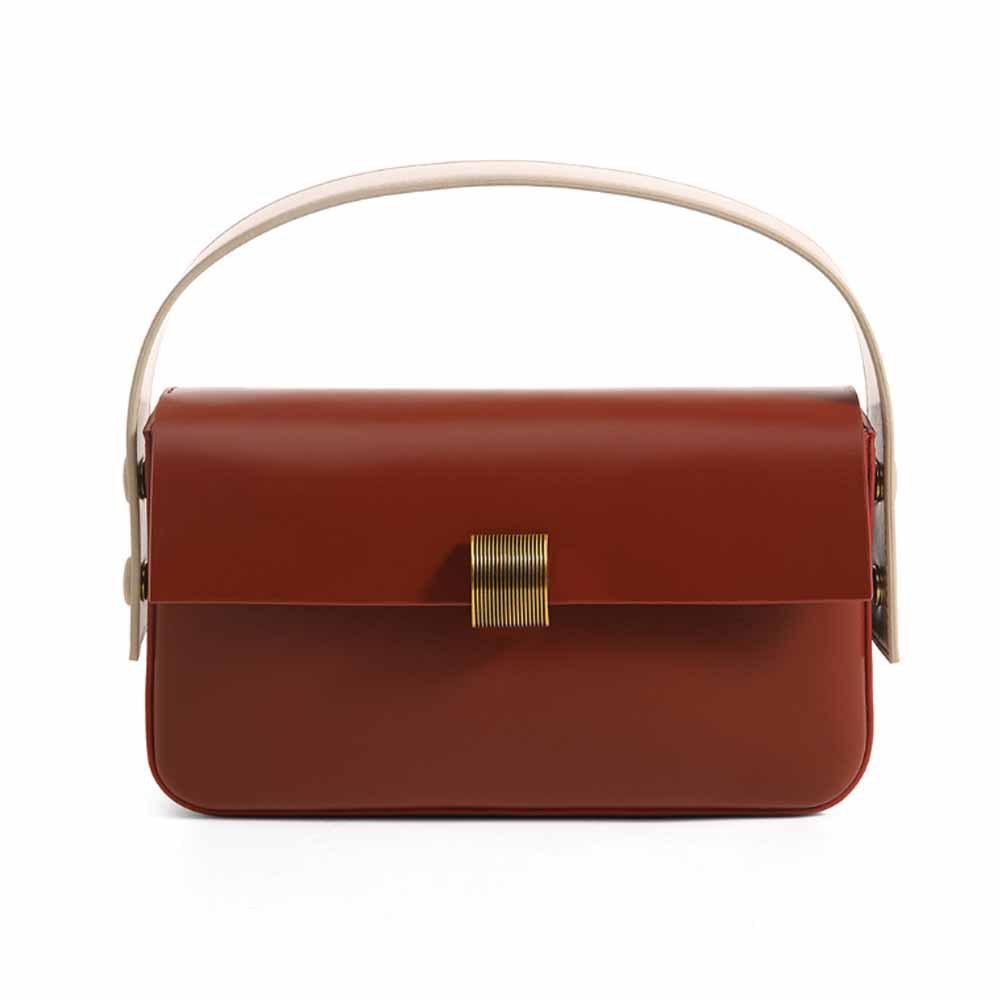 Guangzhou high-quality cowhide bag generation niche design temperament single shoulder small square bag proofing women's bag