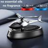 LANGJING Solar Car Air Freshener Perfume Helicopter Interior Decoration Rotating Aromatherapy Perfume Diffuser