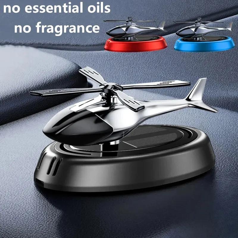 LANGJING Solar Car Air Freshener Perfume Helicopter Interior Decoration Rotating Aromatherapy Perfume Diffuser