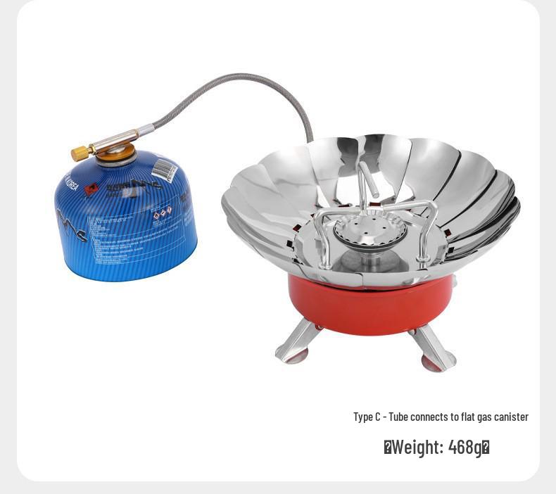 Portable Windproof Lotus Head Camping Stove