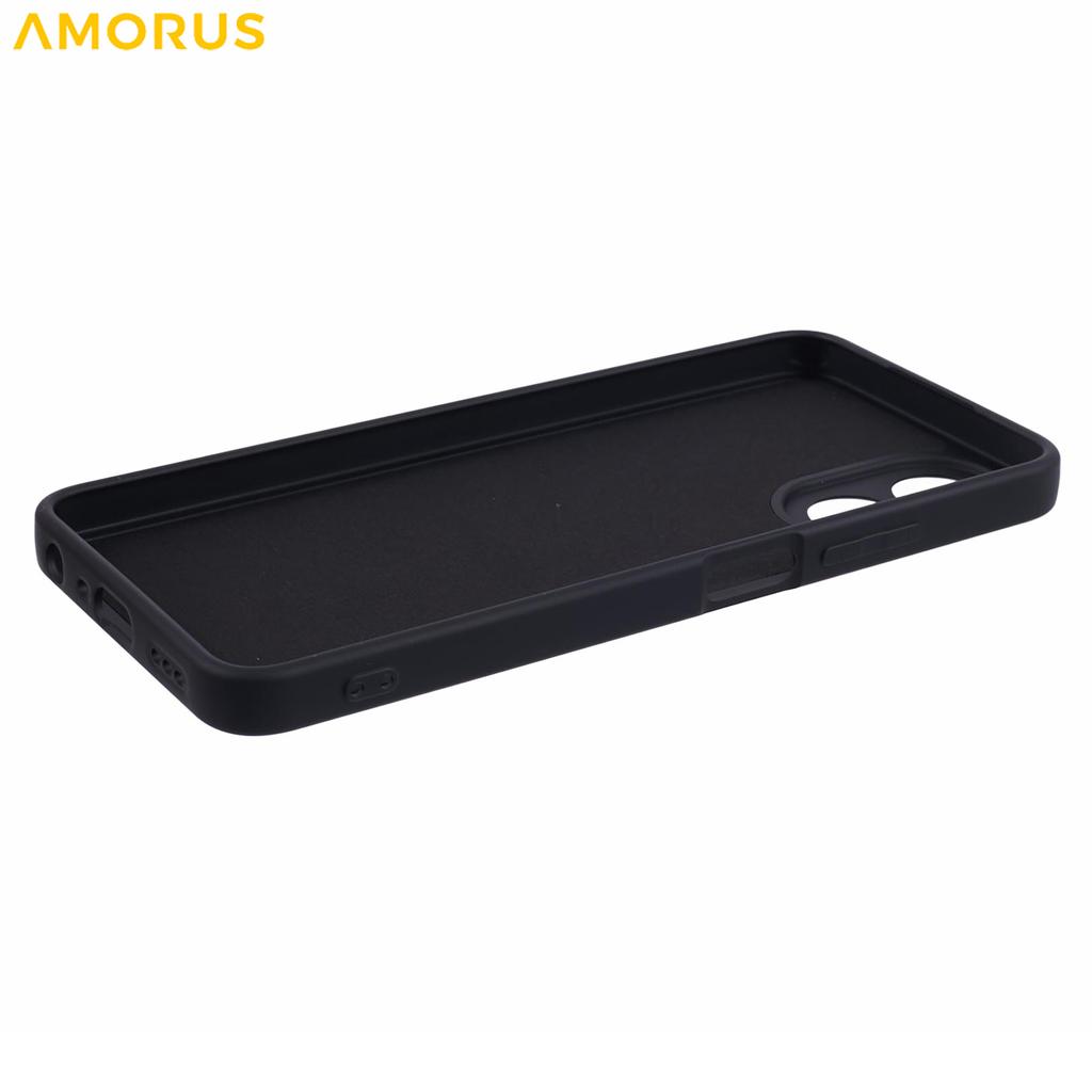 AMORUS For Oppo A58 4G Case Precise Cutouts TPU Fiber Lining Shockproof Phone Cover