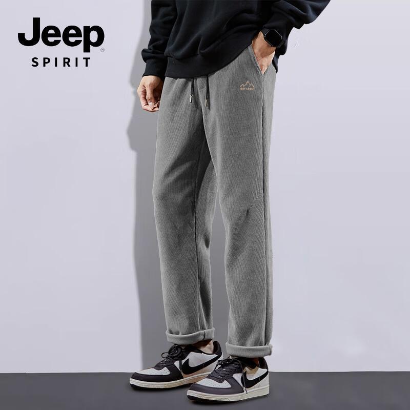 

JEEP SPIRIT Men s Retro Straight-Leg Chenille Casual Pants 3XL