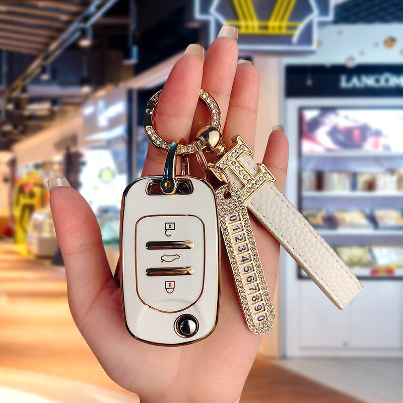 Baojun 510 Luxury Key Case with Folding Buckle for Models 730, 530, 360, 310W, E200, 630, 560.