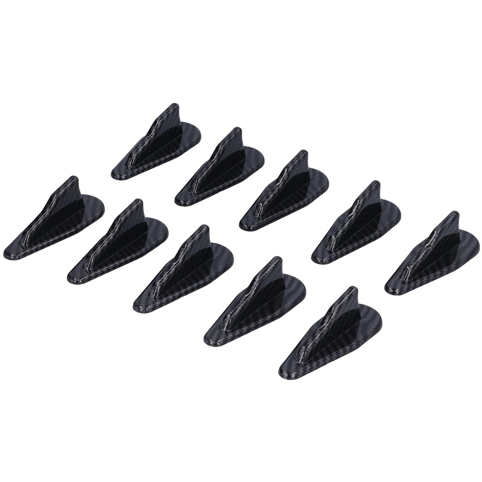 

10шт комплект спойлеров Shark Fin Kit с карбоновым волокном, универсальный цвет для крыши автомобиля