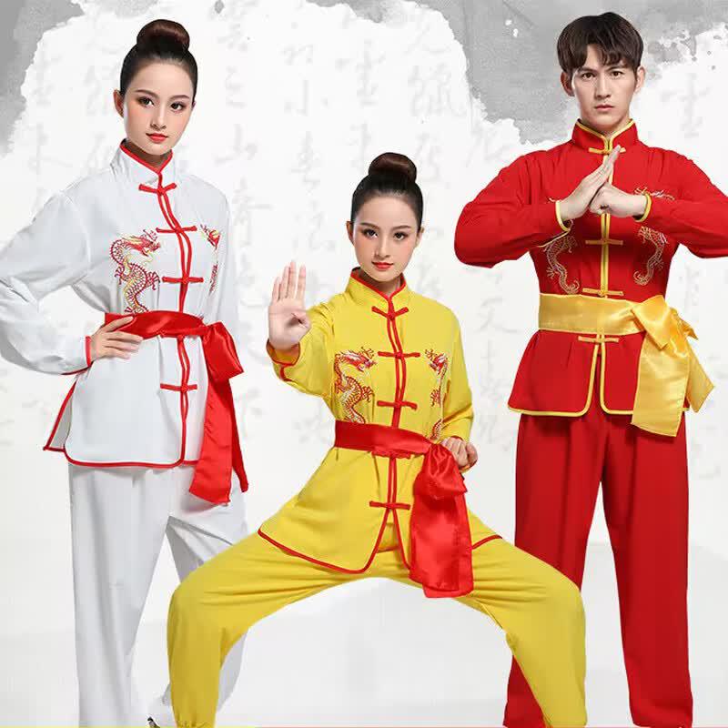 Kuzhe Unisex Drachen- und Löwentanz Kampfsport-Performance-Kostüm