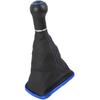 5 Speed 12mm Inner Hole Dia Gear Shift Knob Gaiter Boot Cover PVC Leather Blue for Volkswagen Mk4 Golf GTI R32 99-05 1J0711113EG Item Replacement