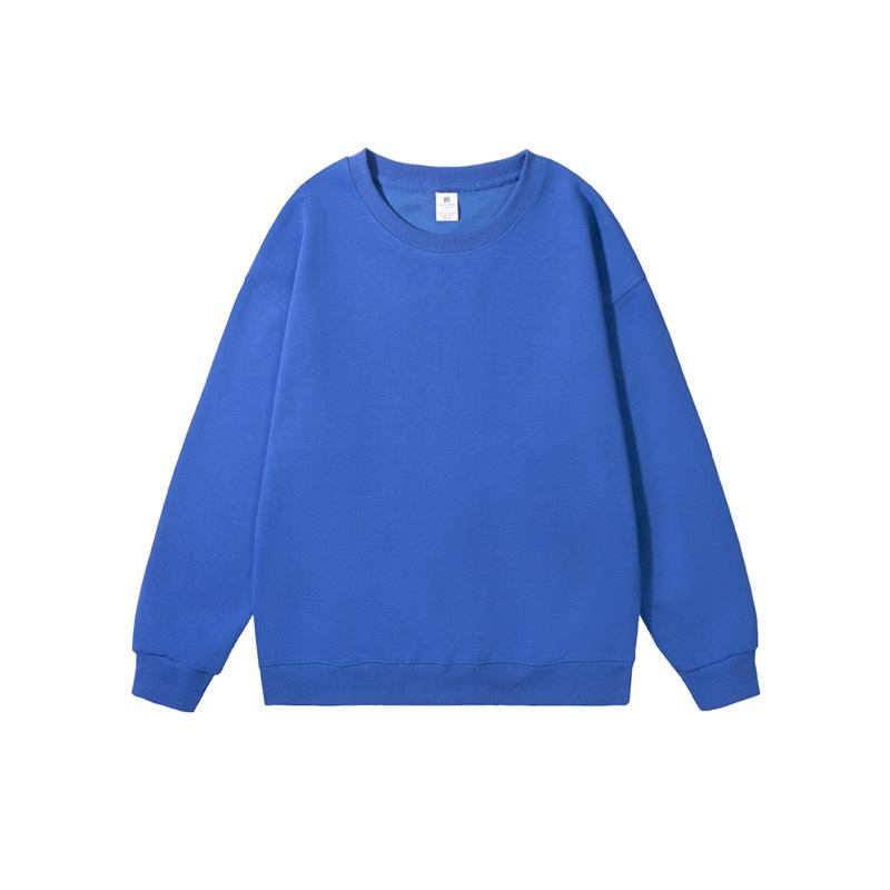 Sudadera Básica Casual Holgada de Color Sólido con Cuello Redondo para Hombre