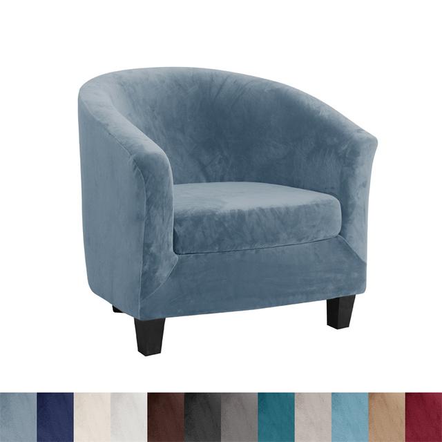 Velvet Club Badewannensessel Stuhlbezüge Stretch Sofahussen Couchbezug mit Sitzkissenbezüge Bartheke