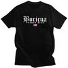 Niestandardowe Portoryko Boricua Vintage Portorykańska Flaga Duma Koszulki Męskie 100% Bawełna Koszulki T-shirt Koszulka z Krótkim Rękawem Odzież