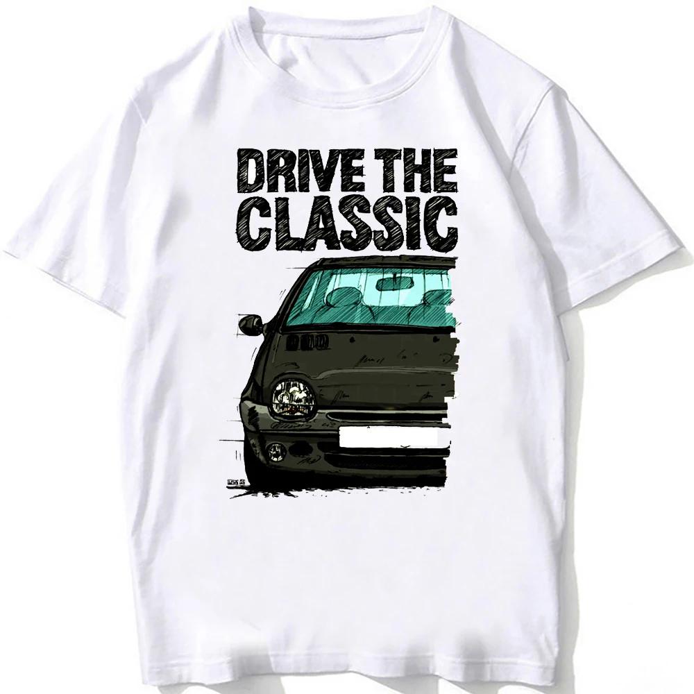 ZheXiong TEE Nieuwe Zomer Heren Korte Mouw Rijd een Legende Twingo Laat Halogeen Model Sportwagen T-shirt Jongen Witte T-shirts Heren Casual Tops S
