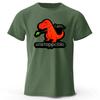 New Fun and Bizarre Tyrannosaurus Rex Pure Cotton Tshirt for MenWomen Loose Large Breathable Sports Short Sleeves Trendy Style