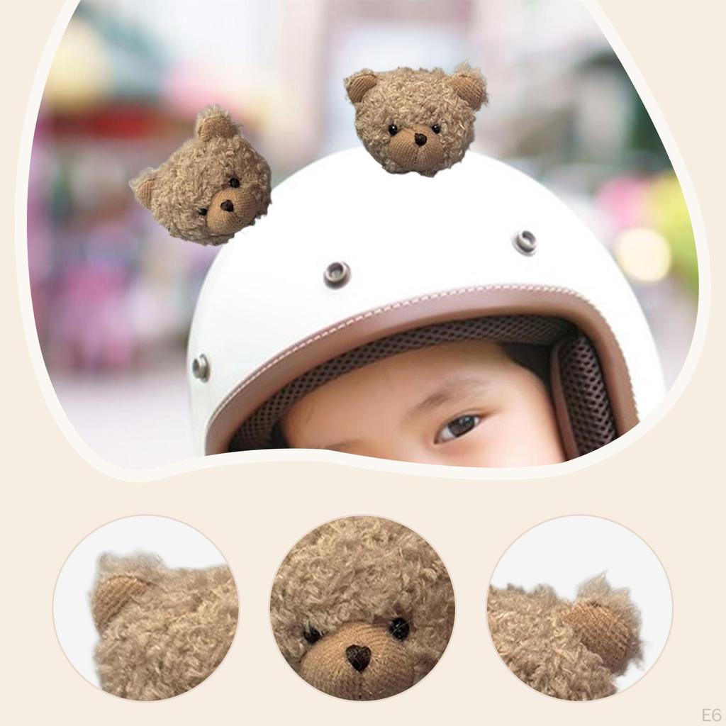 1 Pair Helmet Decorations Attachment Easy To Install Universal Fun Lovely Ornaments Decor
