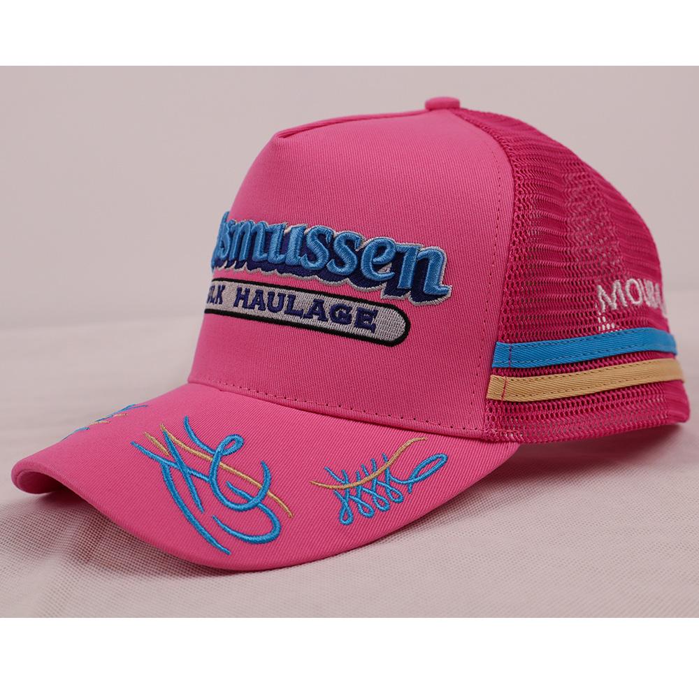 Stock 3d Embroidery logo Country Trucker Hat Deep Crown for Big Head Cap High Medium Peak One Size розовый