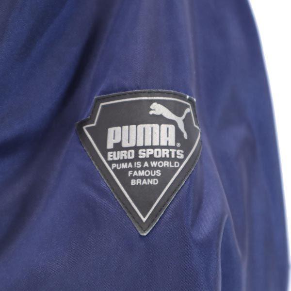 Puma 90s Hit Union Old Long Sleeve Bench Coat Navy Blue Hood Men's Used