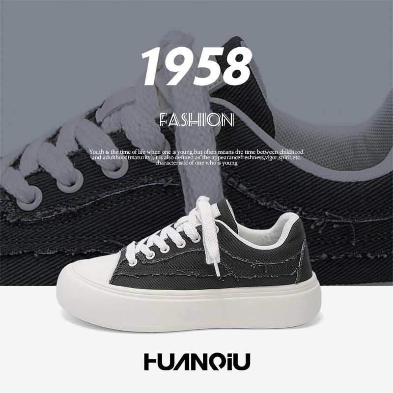 Global trend casual board shoes for men ZHQ68306 summer men's shoes versatile thick-soled men's lightweight canvas shoes for men