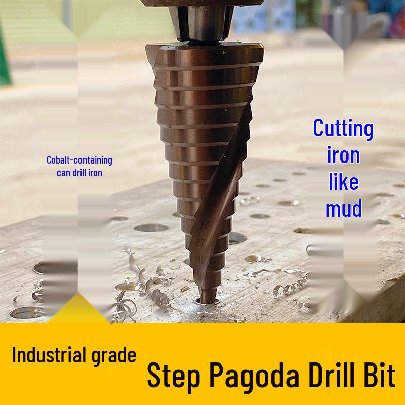 Tapered Step Drill Bit - Stainless Steel Hole Reamer for Metal, Iron, and Aluminum