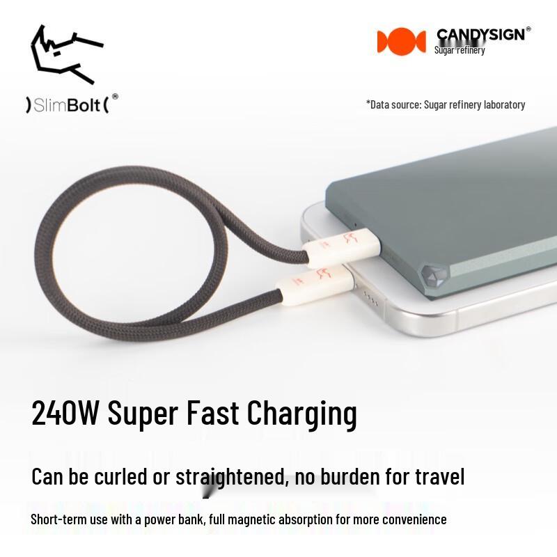 CANDYSIGN USB4 Thunderbolt Compatible 240W Fast Charging Type-C Cable