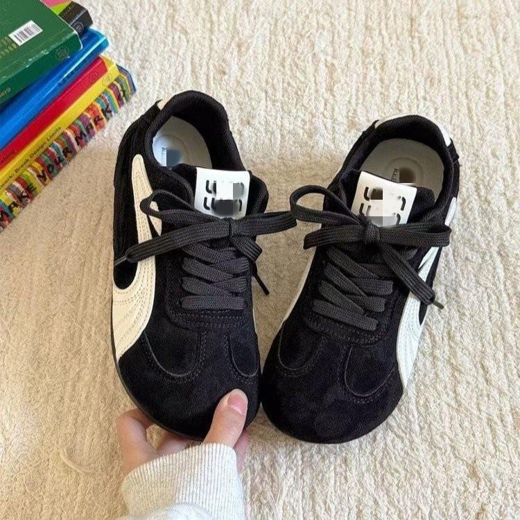 Flat-bottomed Retro Lace-up German Training Shoes, Red Women's Shoes 2025 Autumn New Soft-soled Sports and Leisure Shoes, Niche Single Shoes