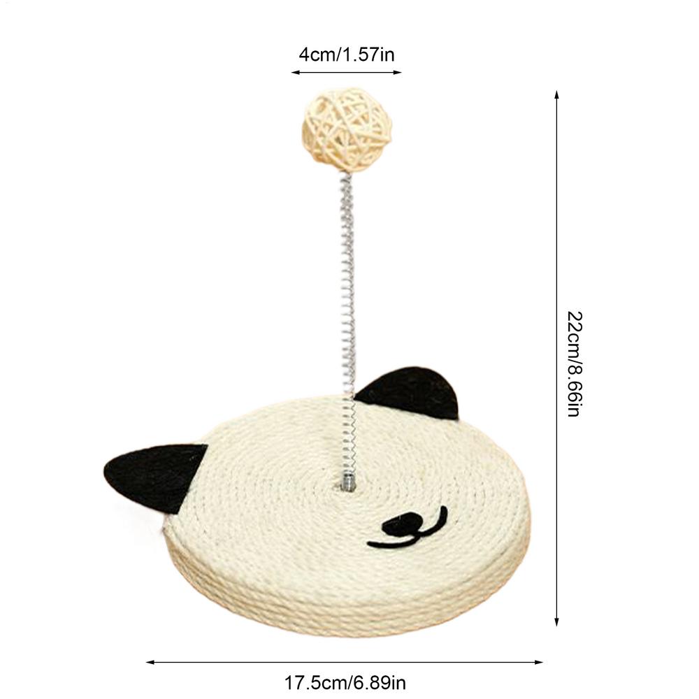Natural Sisal Cat Scratch Pad Built-In Bell Mental Physical Toy Sisal Scratching Carpet For Grinding All Breeds Indoor Home