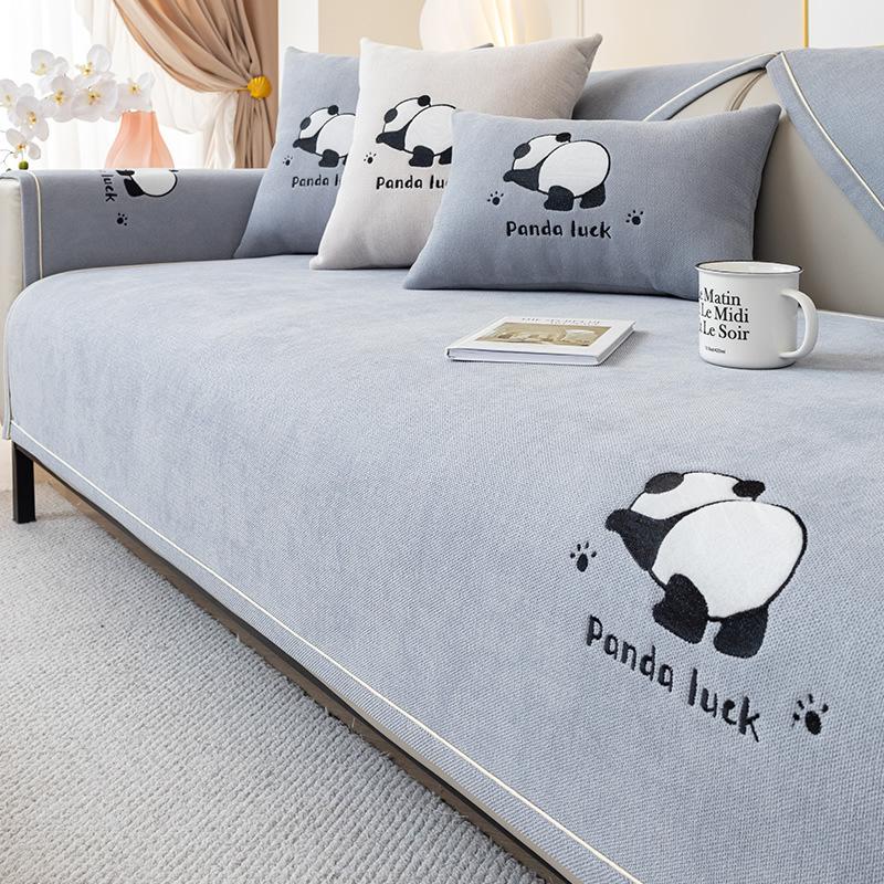 New Chenille Sofa Cushion Fabric Four Seasons Universal Non-Slip Cushion Cute Chinese Style Simple Style Sofa Cover Towel