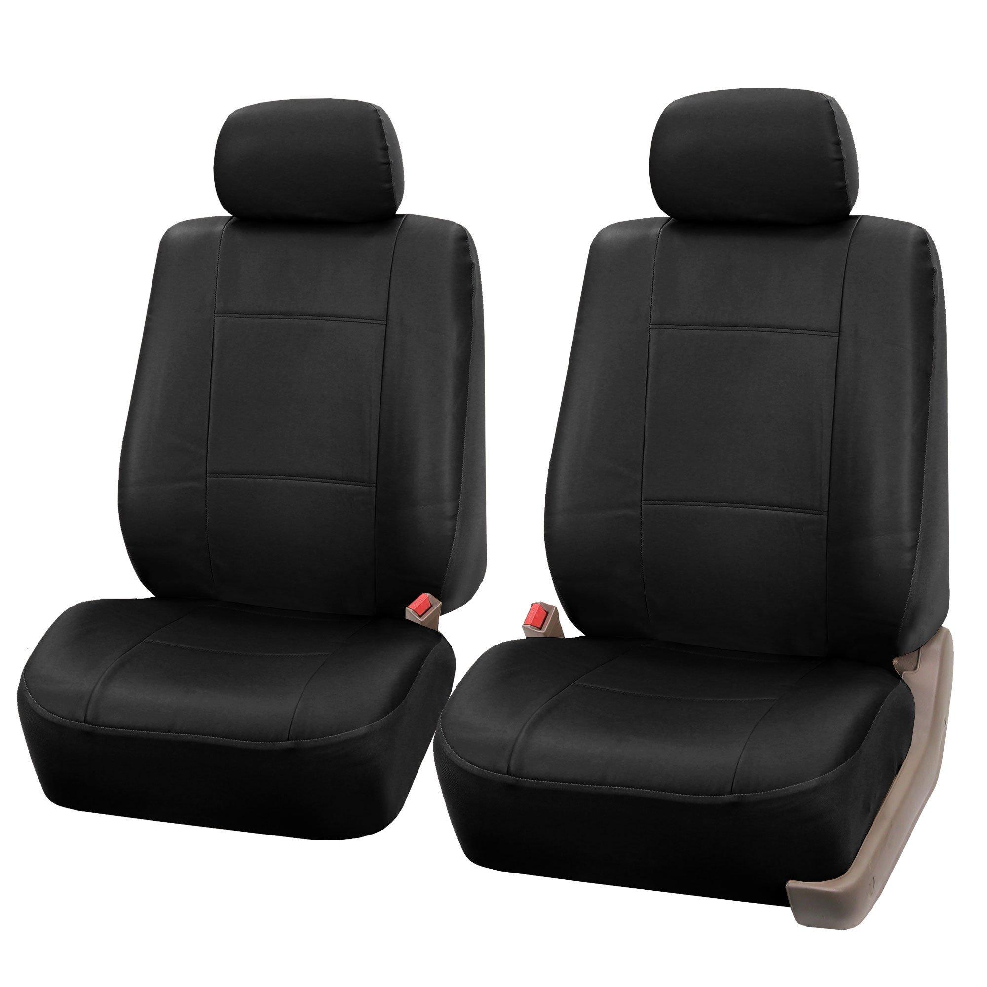 

FH Group International Black Leatherette Front Seat Universal Set of x x cm x x Officially Imported from PU001BLACK102 Covers, Fit, 2, 27.94 7.62 38.1