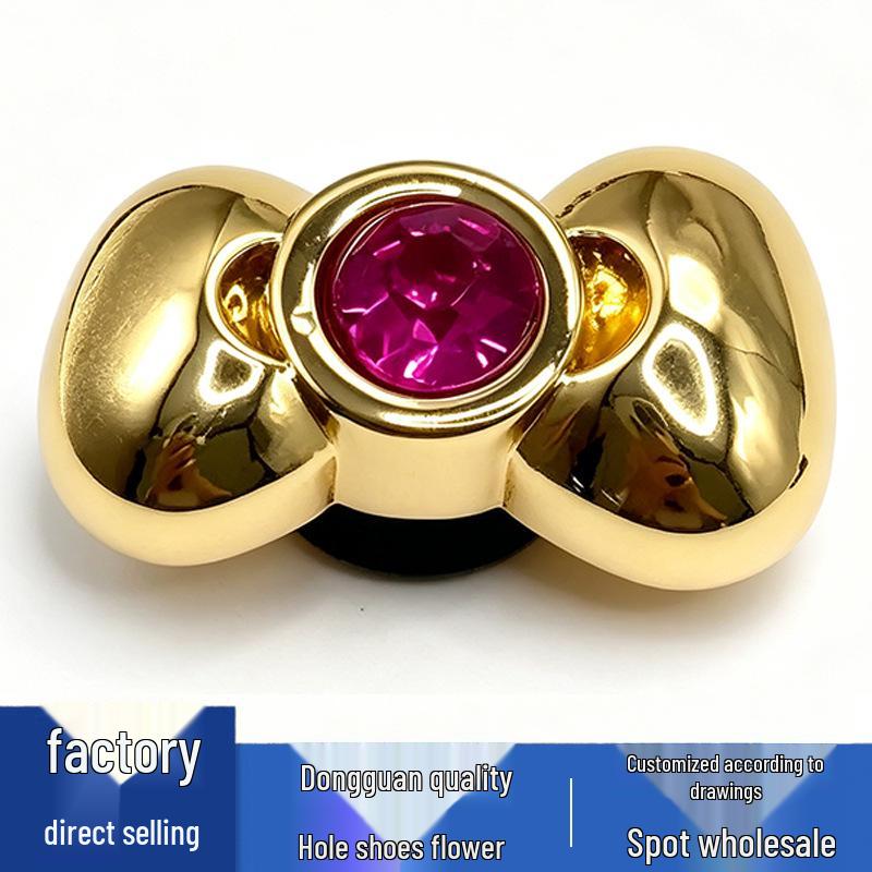 Metal Bow Flower Charms for Crocs - Cute, Versatile Shoe Accessories