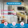 Upgraded Combination Natural Gas Leak Detector and Carbon Monoxide Detectors, 4-in-1 Plug-in Wall Design CO & Gas Detector with HD Screen&Indicator
