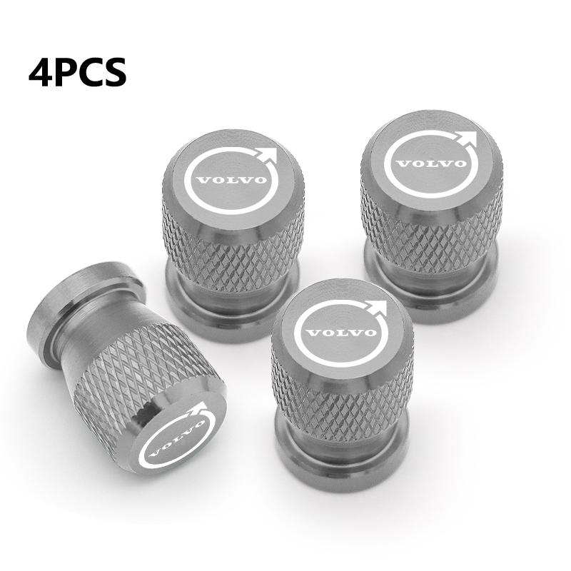 4pcs Aluminum Car Tire Valve Stem Caps Tire Valve Caps For Volvo EX90 EC40 XC40 XC60 XC90 V60 V90 S60 S90 2025 Car Accessories