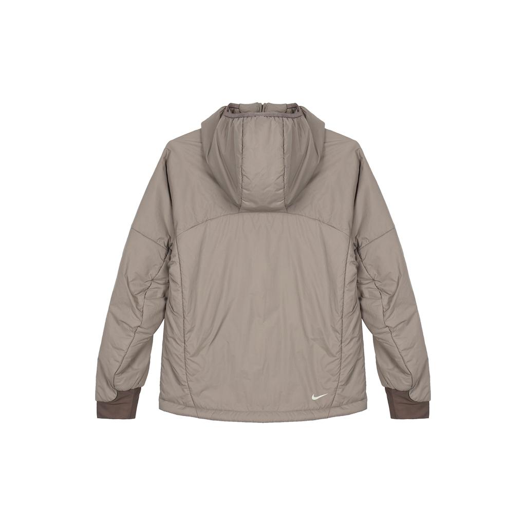 Nike Solid Color Casual Logo Zip Hoodie Jacket Women Outerwear Gray Brown DQ5841-087